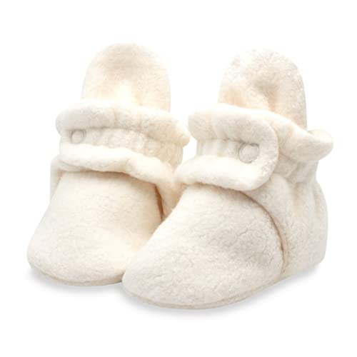 Zutano Unisex-Baby Cozie Fleece Bootie, Cream, 6 Months - Image 1