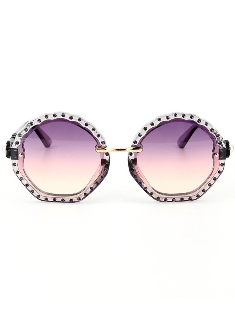 دي فاني نظارة شمسية للنساء من دي فاني، دائرية ، لون بنفسجي - Image 4
