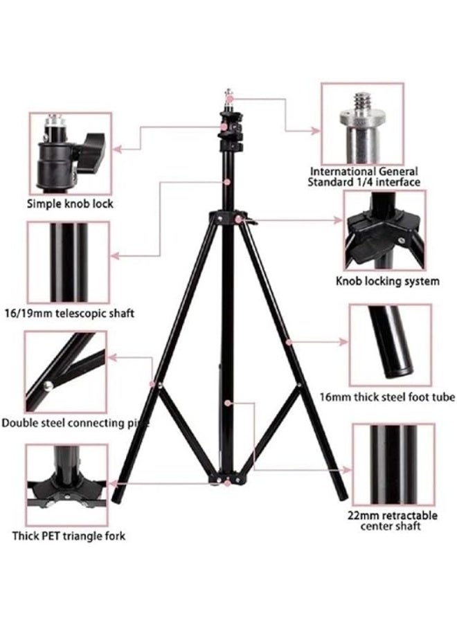 71-Inch Tripod Stand - Portable & Foldable for Phone and Camera - Adjustable Aluminium Alloy Holder for Photo/Video Shoot - Image 5