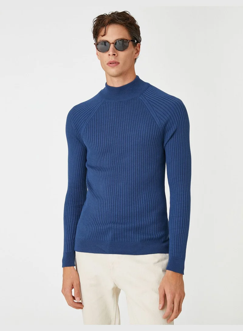 KOTON Basic Knitwear Sweater Half Turtleneck