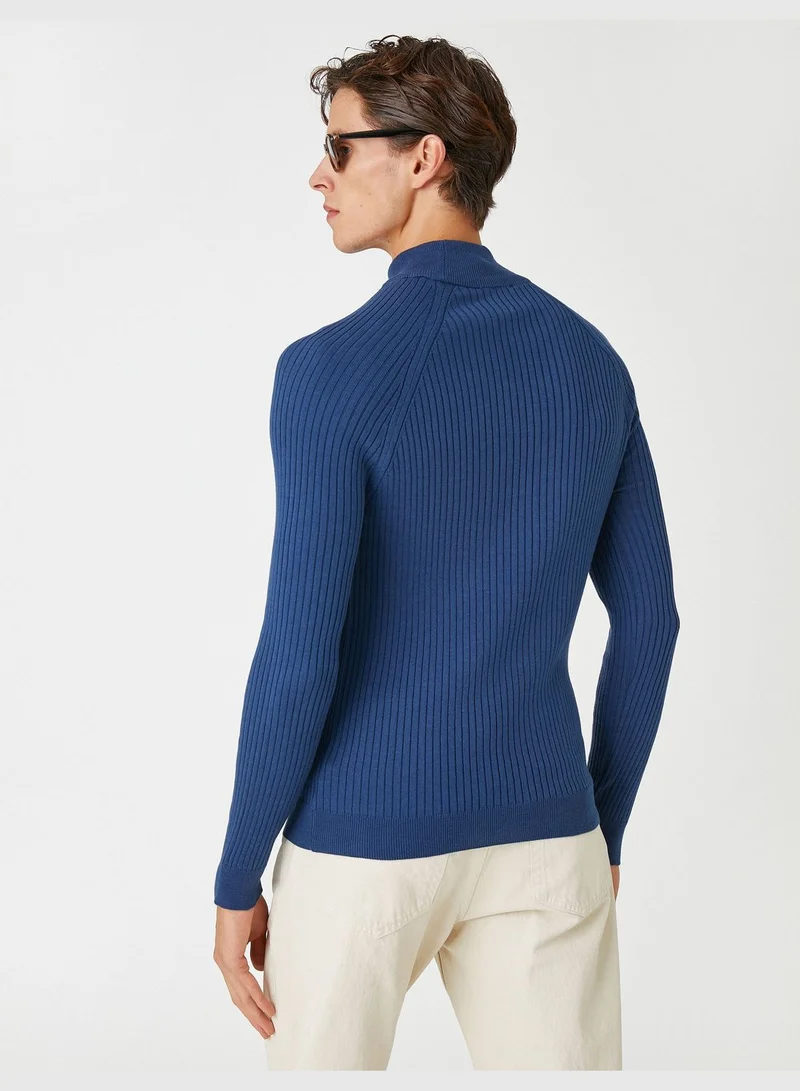 KOTON Basic Knitwear Sweater Half Turtleneck