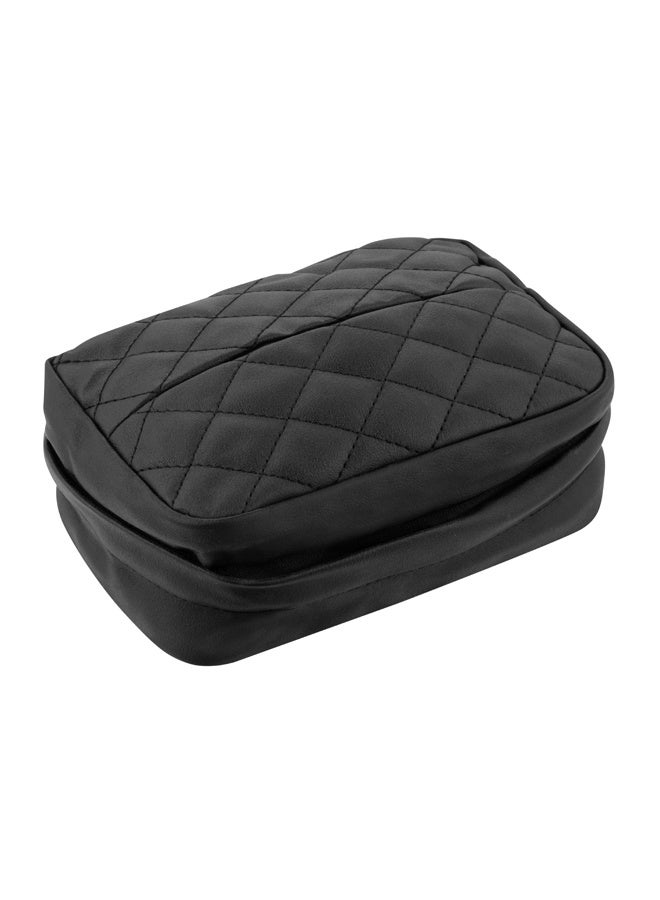 LAWAZIM Car Tissue Holder - Tissues Box Cover Backseat Rectangular Napkin Holder to Keep The Car Tidy with Adjustable Strap, Buckle, and Zipper Closure - Car Napkin Storage Organizer (Black) - Image 2