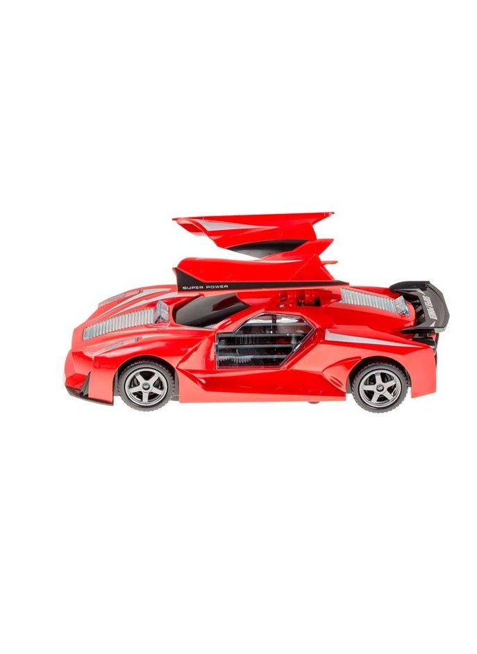 Toy Box - Super Power Car 360 Degree Rotation Car Toy With Labbaik Music And 3D Lights Mechanical Car For Kids - Image 1