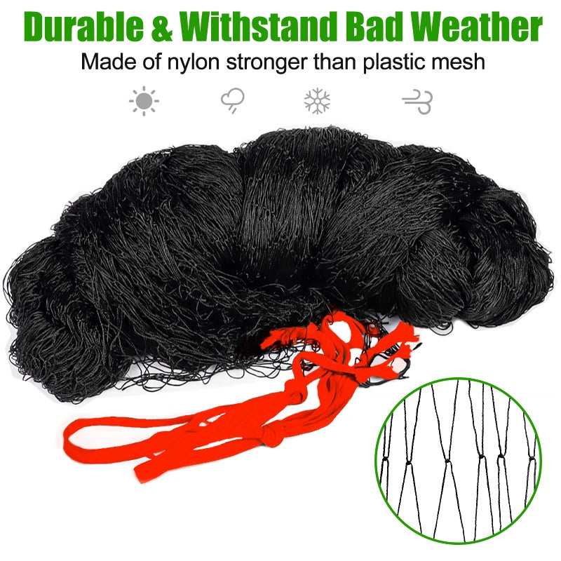 RYHBETH Bird Netting for Chicken Coop - 50x50ft Poultry Netting Over Chicken Run & Chicken Pen, Heavy Duty 2.4â€ Mesh Garden Net for Blueberry Bushes, Fruit Trees and Vegetable Against Birds, Deer, Squirrels - Image 5