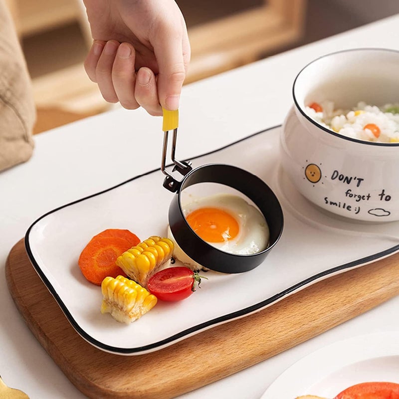 KESESU Egg Ring - Egg Rings 3 inch, Egg Rings for Frying Eggs and Egg McMuffins, Egg Mold for Breakfast Sandwiches, Egg Rings for Griddle, Egg Circle Mold, Round Egg Shaper Mold (Pack of 4) - Image 5