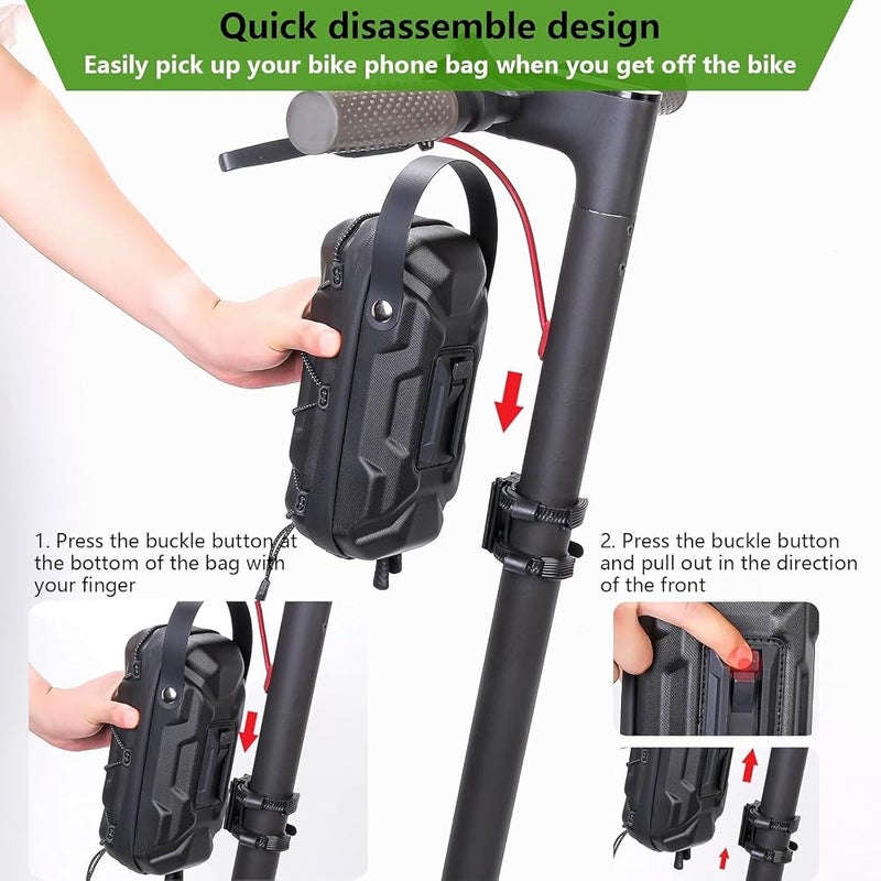 NALACAL Electric Scooter Bag, Waterproof Handlebar Storage Bag with Multicolor Drawstrings, 2L Large Capacity for Scooters, Bikes, Segway Ninebot, and NIU - Image 3
