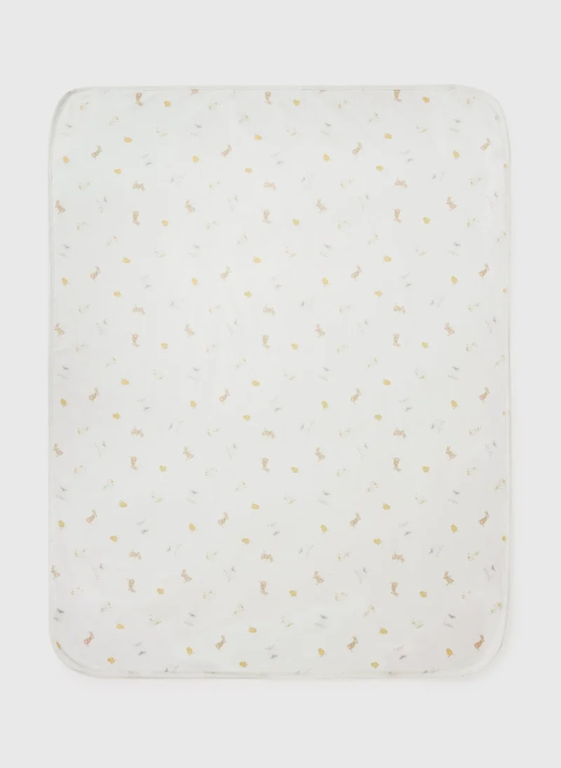Matalan Baby White Spring Animal Shawl