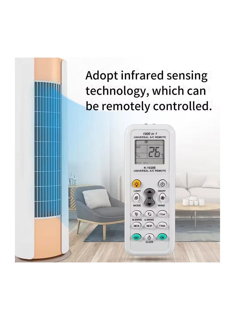 Chappeline MR01 Universal AC Remote Control AC Digital LCD for Air Conditioner A/C Remote - White - Image 3