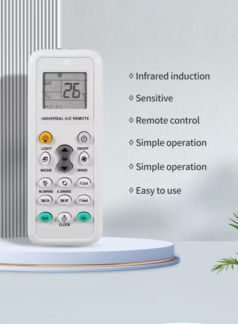 Chappeline MR01 Universal AC Remote Control AC Digital LCD for Air Conditioner A/C Remote - White - Image 4
