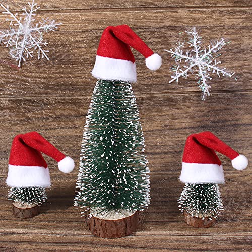 ONEYIM 10pcs Mini Santa Hat Wine Bottles Cover Home Christmas Decor - Image 5