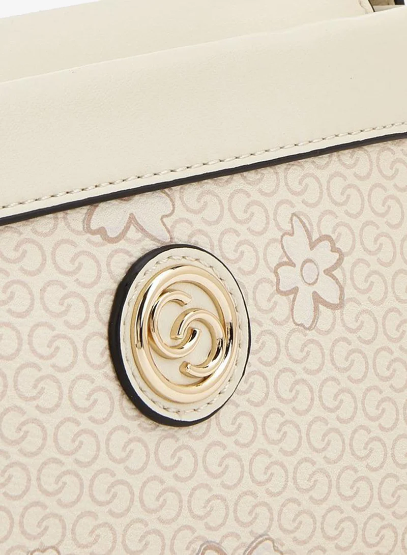 Celeste IVORY Monogram Print Crossbody Bag With Detachable Strap for Women | Best Price UAE
