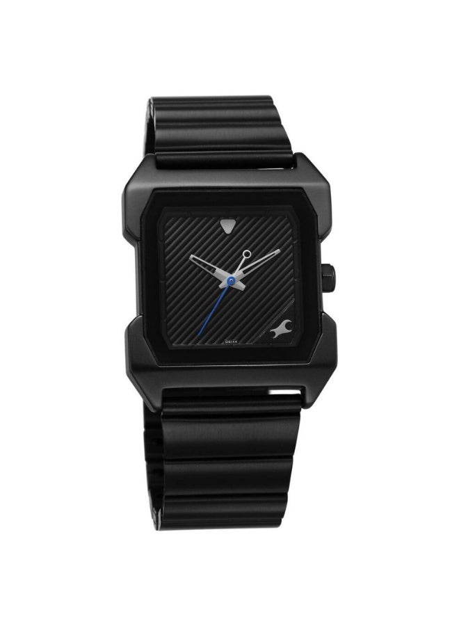 fastrack Men’s Black Stainless Steel Watch 1474NM02 – Sleek Black Dial, Modern Everyday Analog - Image 2