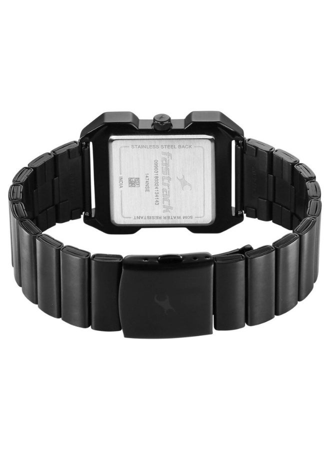 fastrack Men’s Black Stainless Steel Watch 1474NM02 – Sleek Black Dial, Modern Everyday Analog - Image 5