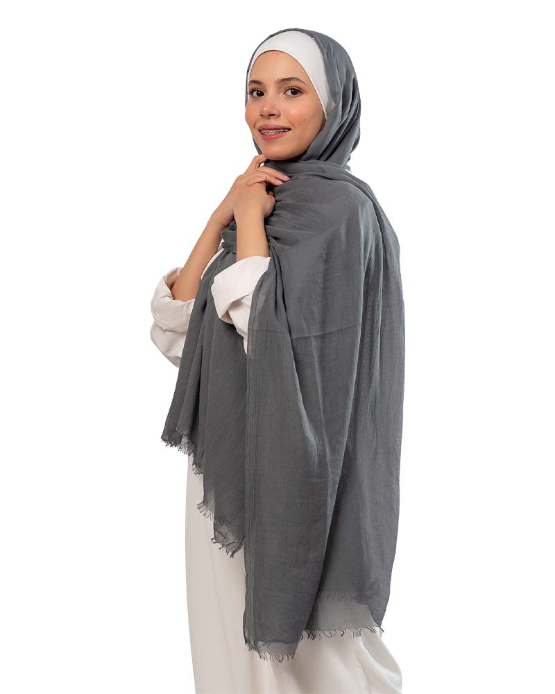 كايان طرحة سادة خفيف قطن بتصميم مميز - متعدد الألوان - Image 2