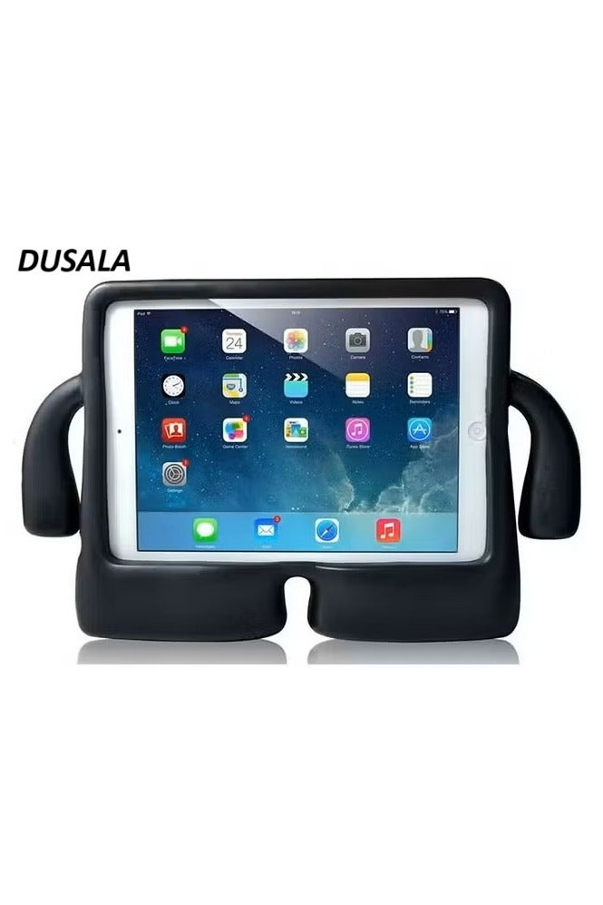 DUSALA Kids Shock‑Proof EVA Case with Handle & Stand for iPad Mini 7 Bright Durable Cover(Black)