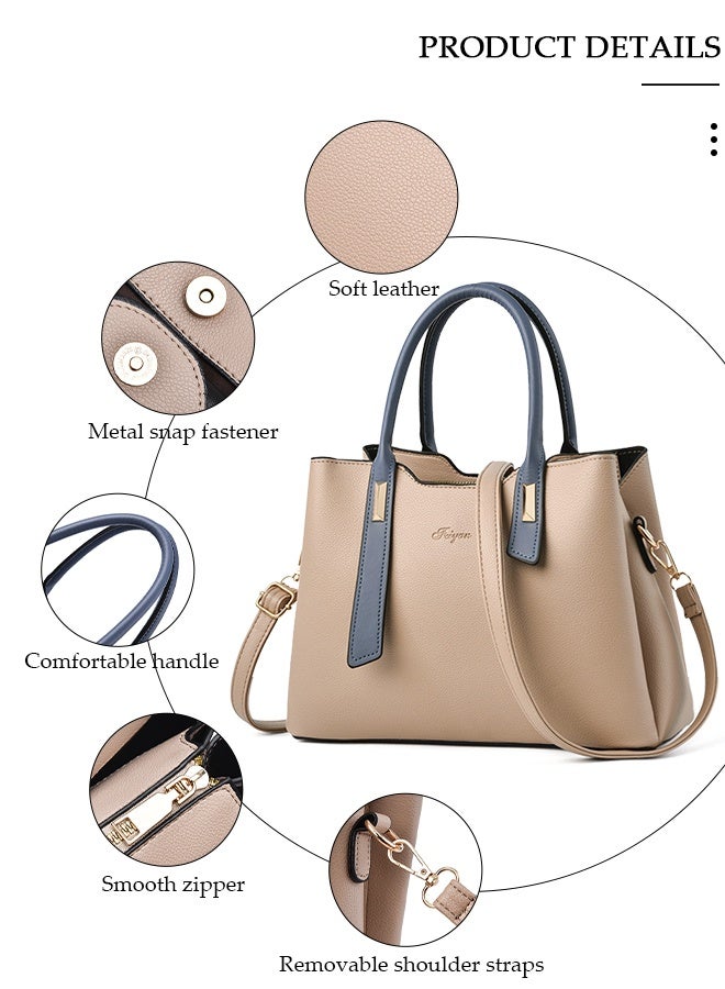 DUNISO حقائب يد نسائية أنيقة ذات سعة كبيرة من الجلد الصناعي حقيبة كتف للسيدات حقيبة كروس بتصميم أنيق مع حزام قابل للفصل للسيدات - Image 2