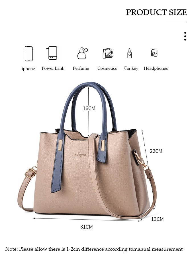 DUNISO حقائب يد نسائية أنيقة ذات سعة كبيرة من الجلد الصناعي حقيبة كتف للسيدات حقيبة كروس بتصميم أنيق مع حزام قابل للفصل للسيدات - Image 3