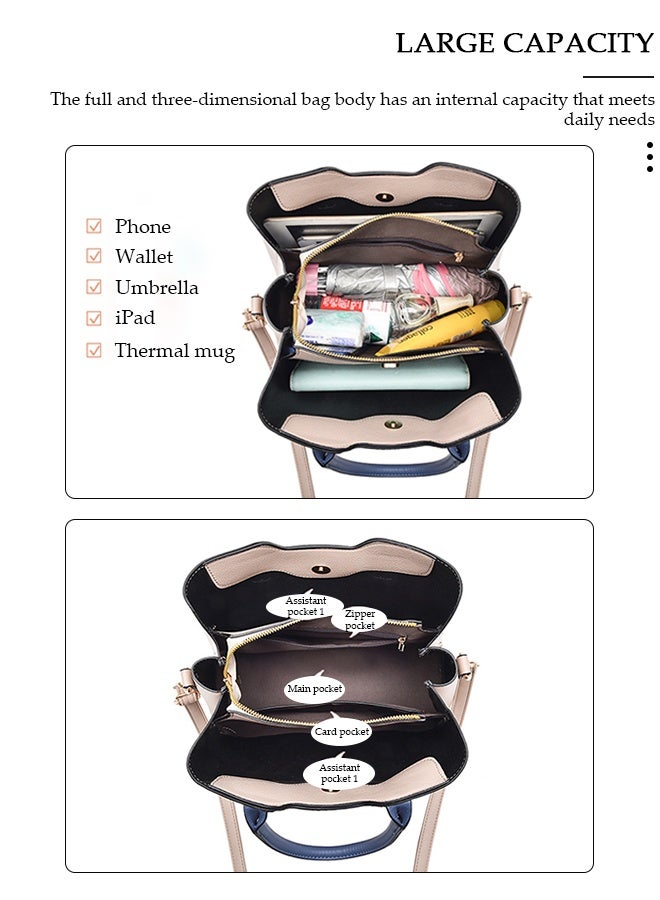 DUNISO حقائب يد نسائية أنيقة ذات سعة كبيرة من الجلد الصناعي حقيبة كتف للسيدات حقيبة كروس بتصميم أنيق مع حزام قابل للفصل للسيدات - Image 4