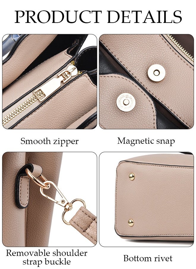 DUNISO Women's Elegant Tote Bag Handbags with Large Capacity Faux Leather Shoulder Bag Ladies Fashion Designer Satchel Crossbody Bag with Detachable Strap for Ladies  - Image 5