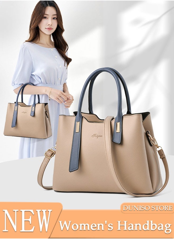 DUNISO Women's Elegant Tote Bag Handbags with Large Capacity Faux Leather Shoulder Bag Ladies Fashion Designer Satchel Crossbody Bag with Detachable Strap for Ladies  - Image 1