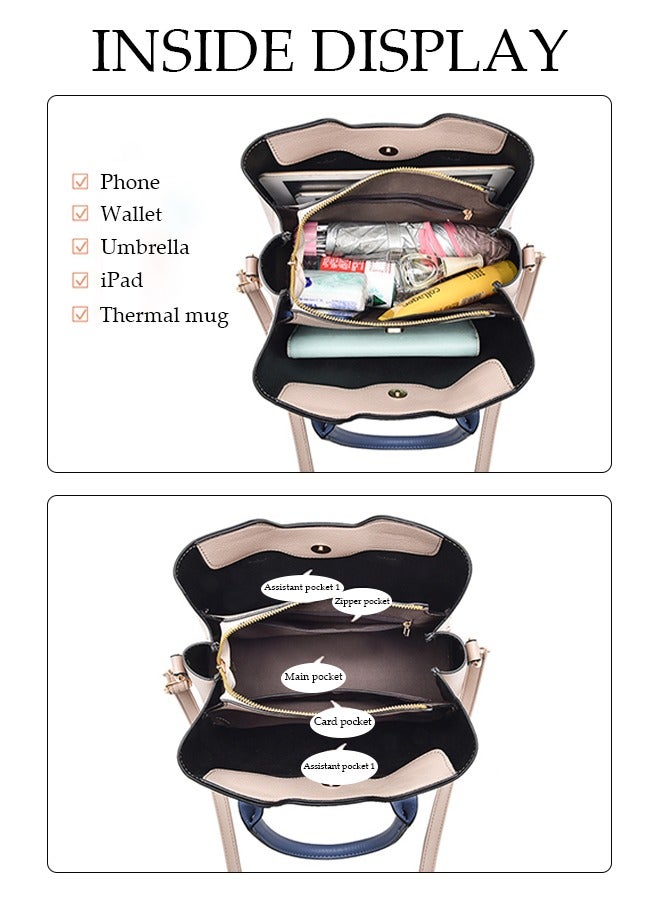 حقائب يد نسائية أنيقة ذات سعة كبيرة من الجلد الصناعي حقيبة كتف للسيدات حقيبة كروس بتصميم أنيق مع حزام قابل للفصل للسيدات