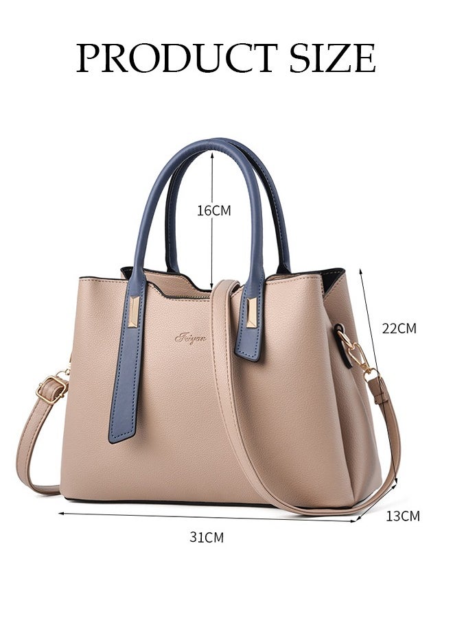DUNISO Women's Elegant Tote Bag Handbags with Large Capacity Faux Leather Shoulder Bag Ladies Fashion Designer Satchel Crossbody Bag with Detachable Strap for Ladies  - Image 3