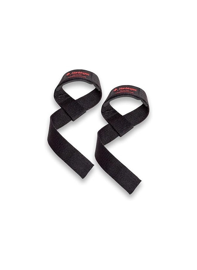 General - Padded Cotton Lift Straps - Soft, Supportive Neotek Wrist Pads - 21.5" Length, 1.5" Width - Reinforced Edges & Heavy-duty Stitching - Cushions Wrists for Lifting Support - Image 1