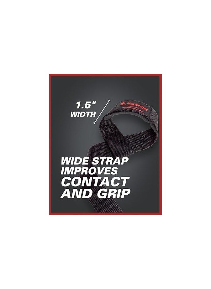 General - Padded Cotton Lift Straps - Soft, Supportive Neotek Wrist Pads - 21.5" Length, 1.5" Width - Reinforced Edges & Heavy-duty Stitching - Cushions Wrists for Lifting Support - Image 1
