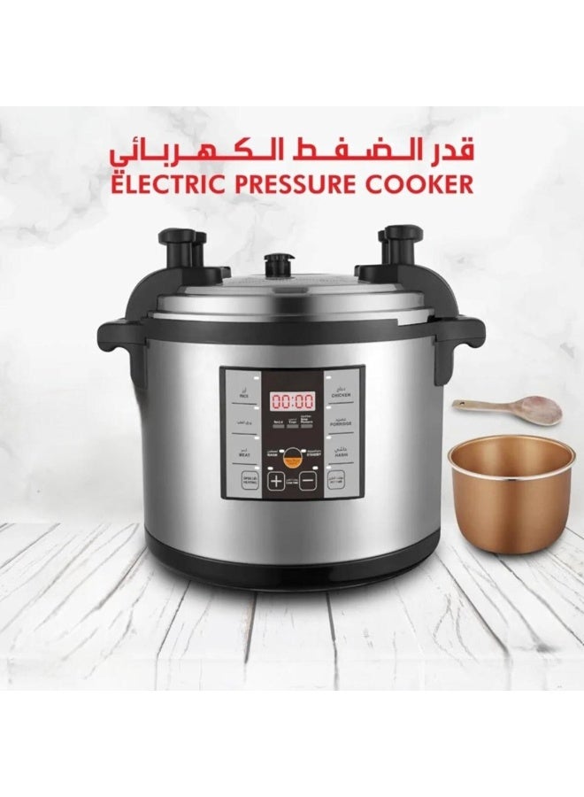 تراديو قدر ضغط كهربائي سعة 17 لتراً، طباخ رقمي متعدد الوظائف مزود بشاشة LED، وعاء داخلي من الفولاذ المقاوم للصدأ، طهي سريع للأرز واللحوم واليخنات. - Image 4