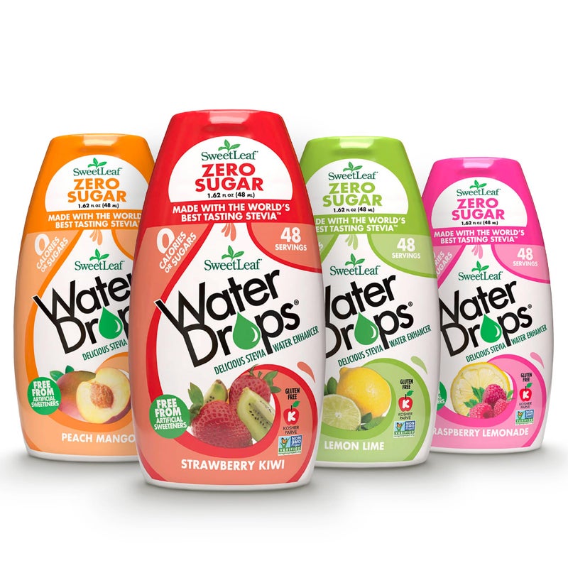 SweetLeaf Water Flavoring Drops - Stevia Water Enhancer, Sugar Free, Zero Calorie Water Additive for Flavor, Contains Monk Fruit Extract, Gluten Free, Keto Friendly - 1.62 Fl Oz (Variety Pack of 4) - Image 1