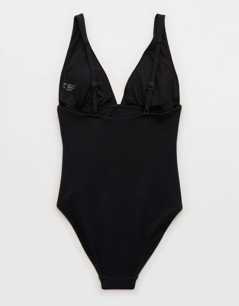 Aerie  Aerie Pique Full Coverage One Piece Swimsuit for Women | Best Price UAE