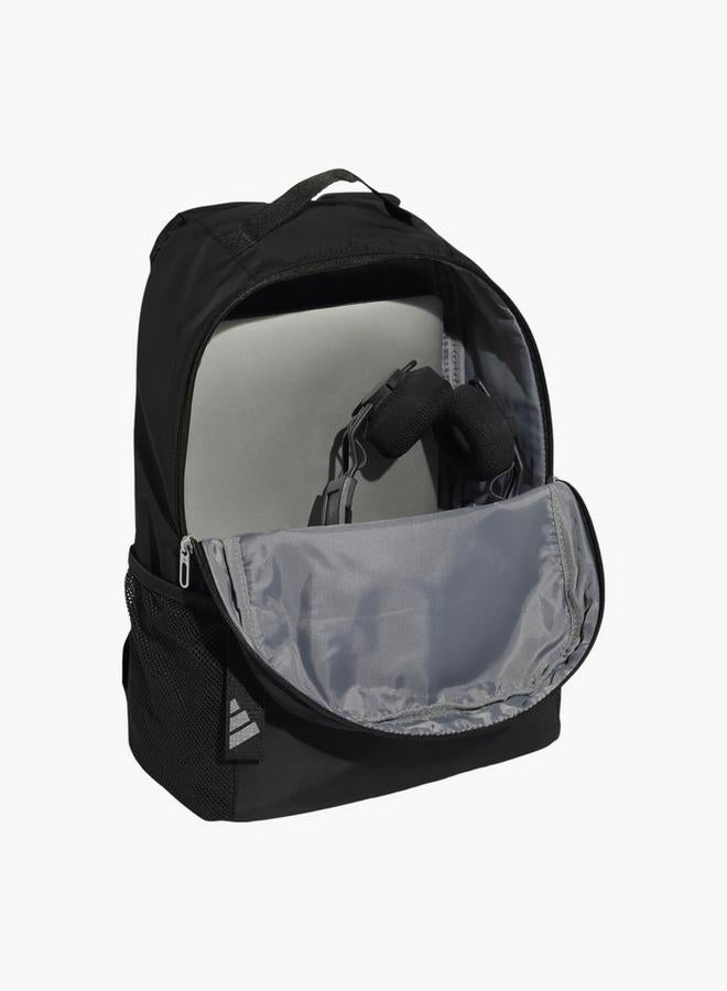 Adidas Logo Print School Backpack With Adjustable Shoulder Straps And Zip Closure - Image 3