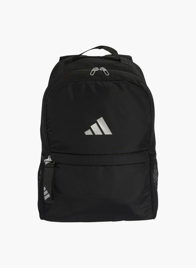 Adidas Logo Print School Backpack With Adjustable Shoulder Straps And Zip Closure - Image 1