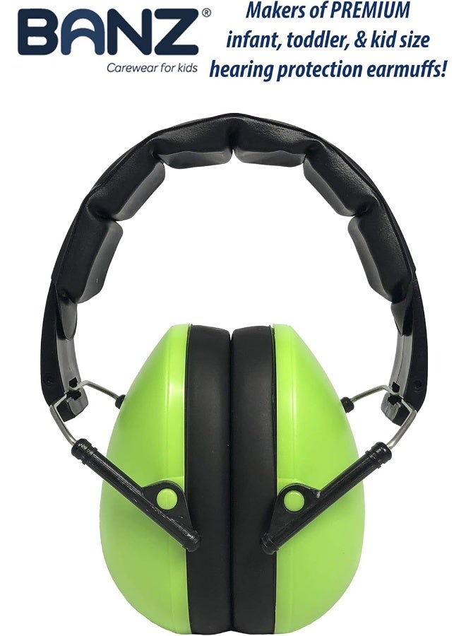Banz Banz Kids Hearing Protection Earmuffs Lime  - Image 3