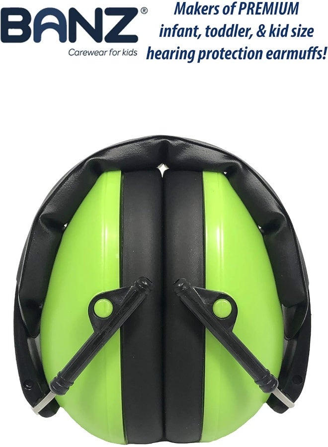 Banz Banz Kids Hearing Protection Earmuffs Lime  - Image 5
