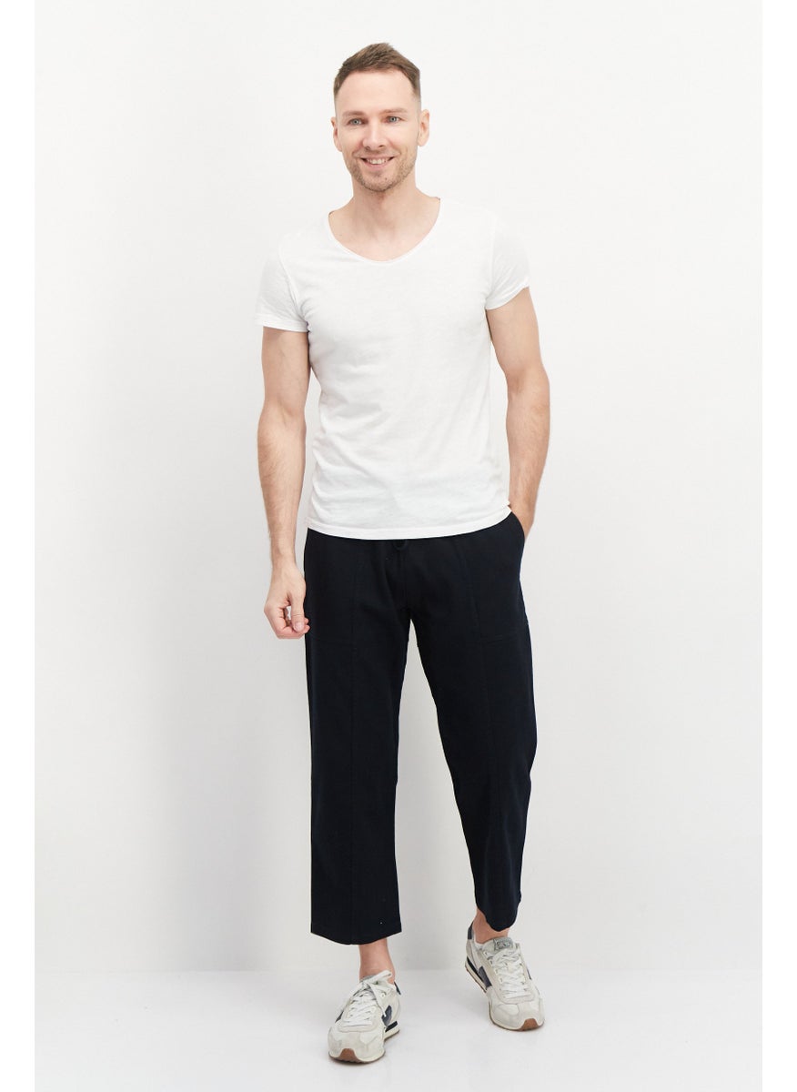 Esprit x Rest and Recreation Men Regular Fit Drawstring Chino Pants, Dark Navy  - Image 4