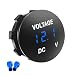 BDZMC Battery Voltage Meter DC 12V Waterproof Voltage Meter Tester LED Digital Display Voltage Gauge Meter Battery Monitor Indicator Round Panel Voltage Gauge for Car Motorcycle Boat Blue - Image 2