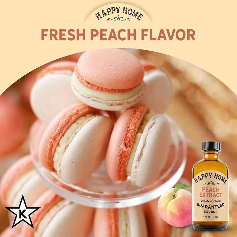 Happy Home Premium Natural Peach Extract - Certified Kosher, 4 oz - Image 5