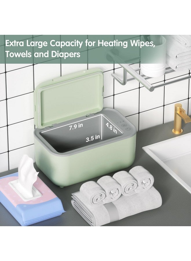 Awesmom Baby Wipe Warmer, 3-Level Temperature Control, Quiet and Even Heating, Large Capacity for Diaper Changes - Green - Image 2