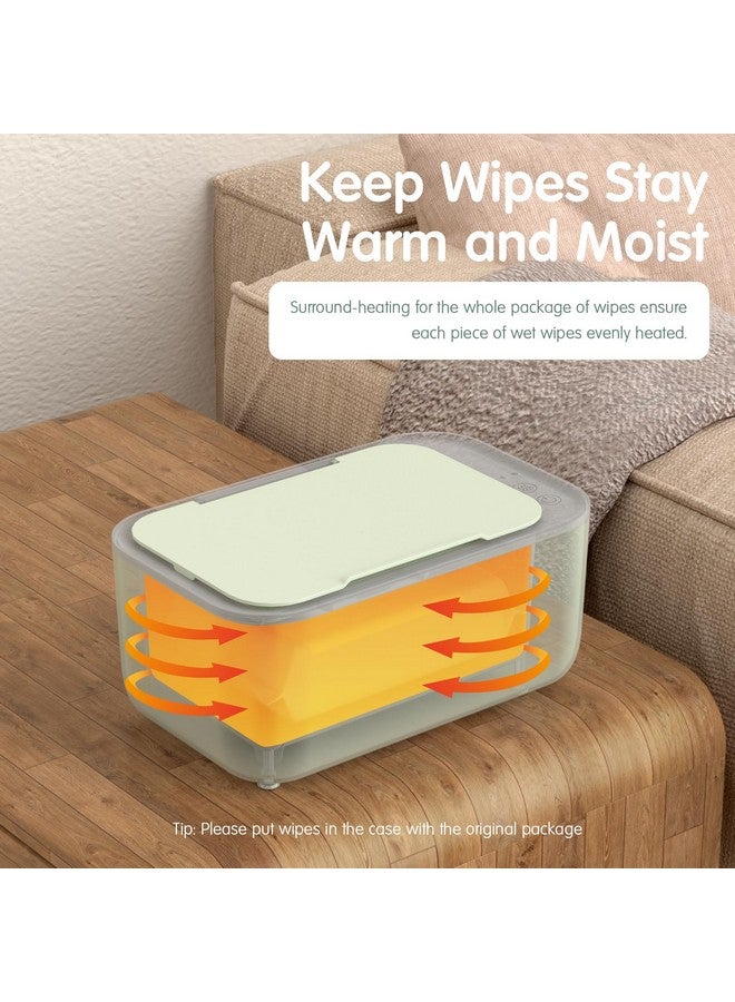 Awesmom Baby Wipe Warmer, 3-Level Temperature Control, Quiet and Even Heating, Large Capacity for Diaper Changes - Green - Image 4