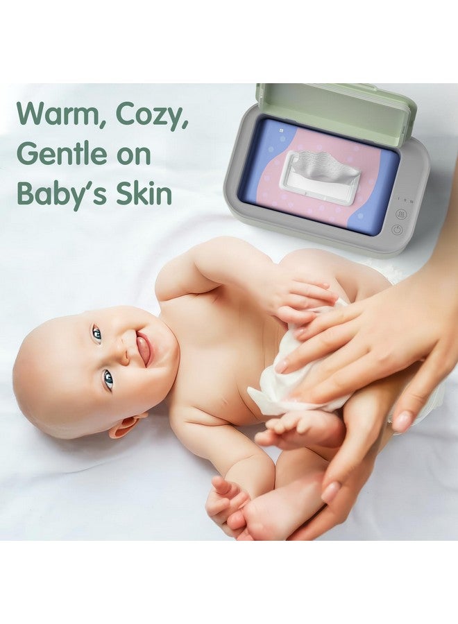Awesmom Baby Wipe Warmer, 3-Level Temperature Control, Quiet and Even Heating, Large Capacity for Diaper Changes - Green - Image 5
