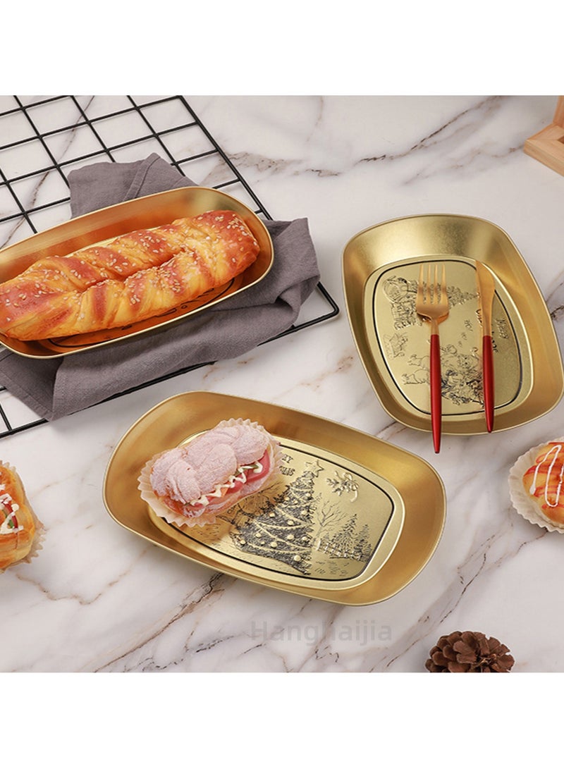 هانغهايجيا منتجات التخييم في الهواء الطلق من الصفيح الذهبي، أدوات مائدة التخييم والمطبخ المنزلي صينية تخزين الخضروات والفواكه المجففة - Image 5