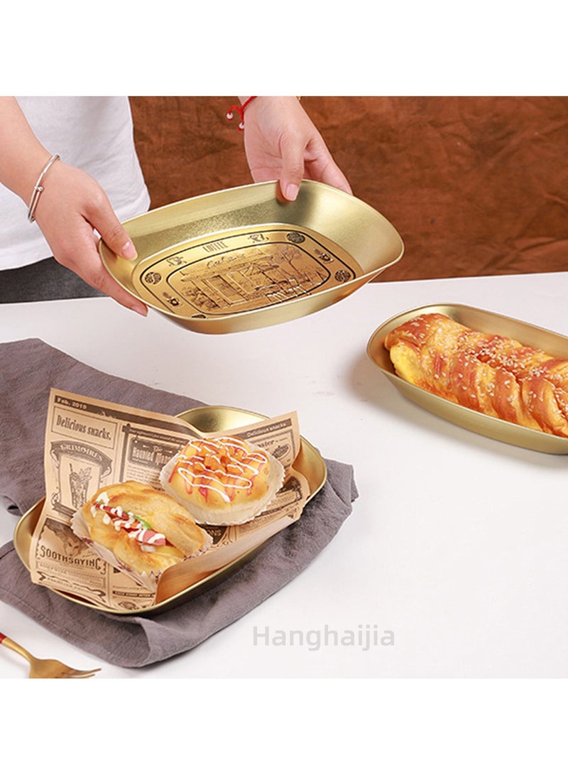 هانغهايجيا منتجات التخييم في الهواء الطلق من الصفيح الذهبي، أدوات مائدة التخييم والمطبخ المنزلي صينية تخزين الخضروات والفواكه المجففة - Image 3