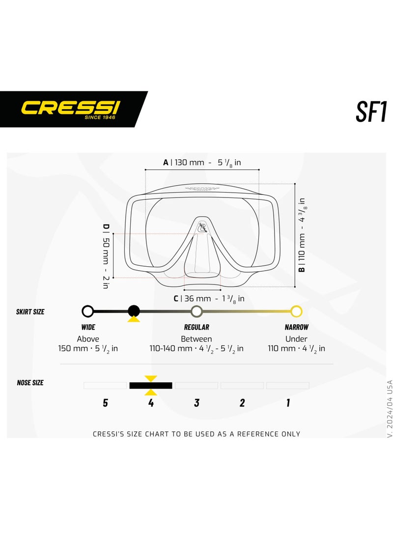 Cressi SF1 Mask Blue - Image 4