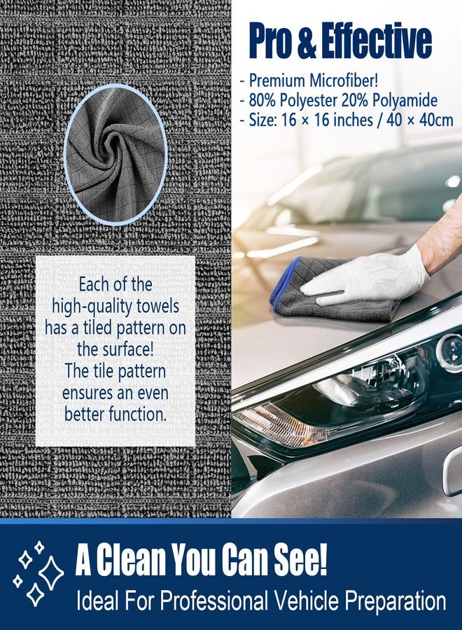 Airlab Microfiber Towels for Cars Wash Drying Auto Detailing, Highly Absorbent, Lint-Free, Streak-Free, All-Purpose Cleaning Cloths for Household, 16" x 16", Pack of 8, Grey - Image 3