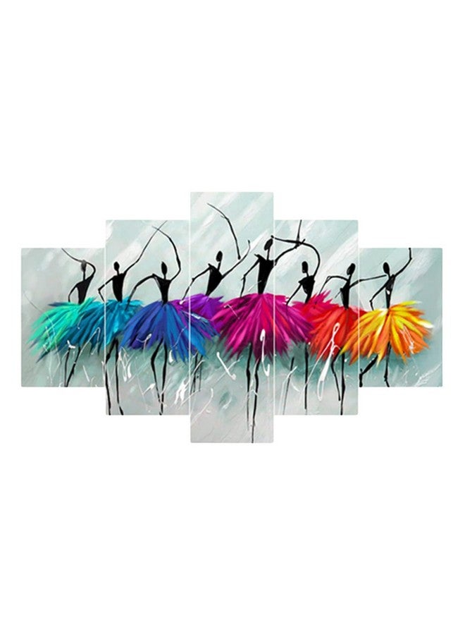 Masstone Dancing Girls Painting | Painting for Wall Decoration Set of 5 (76x43 CM) | Dancing Girl Wall Art | Abstract Paintings for Living Room, Bedroom | Scenery for Wall | Gifts for Women - Image 1