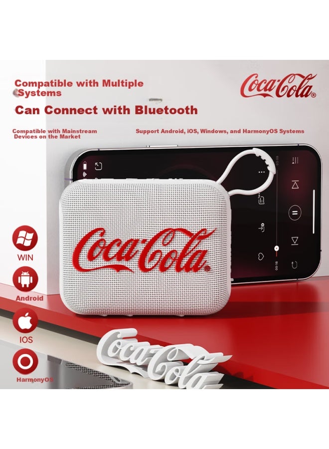 Coca-Cola مكبر صوت بلوتوث خارجي T21 محمول لاسلكي للكمبيوتر المحمول وكمبيوتر سطح المكتب والهاتف المحمول سوب ووفر مكبر صوت هدية - Image 3