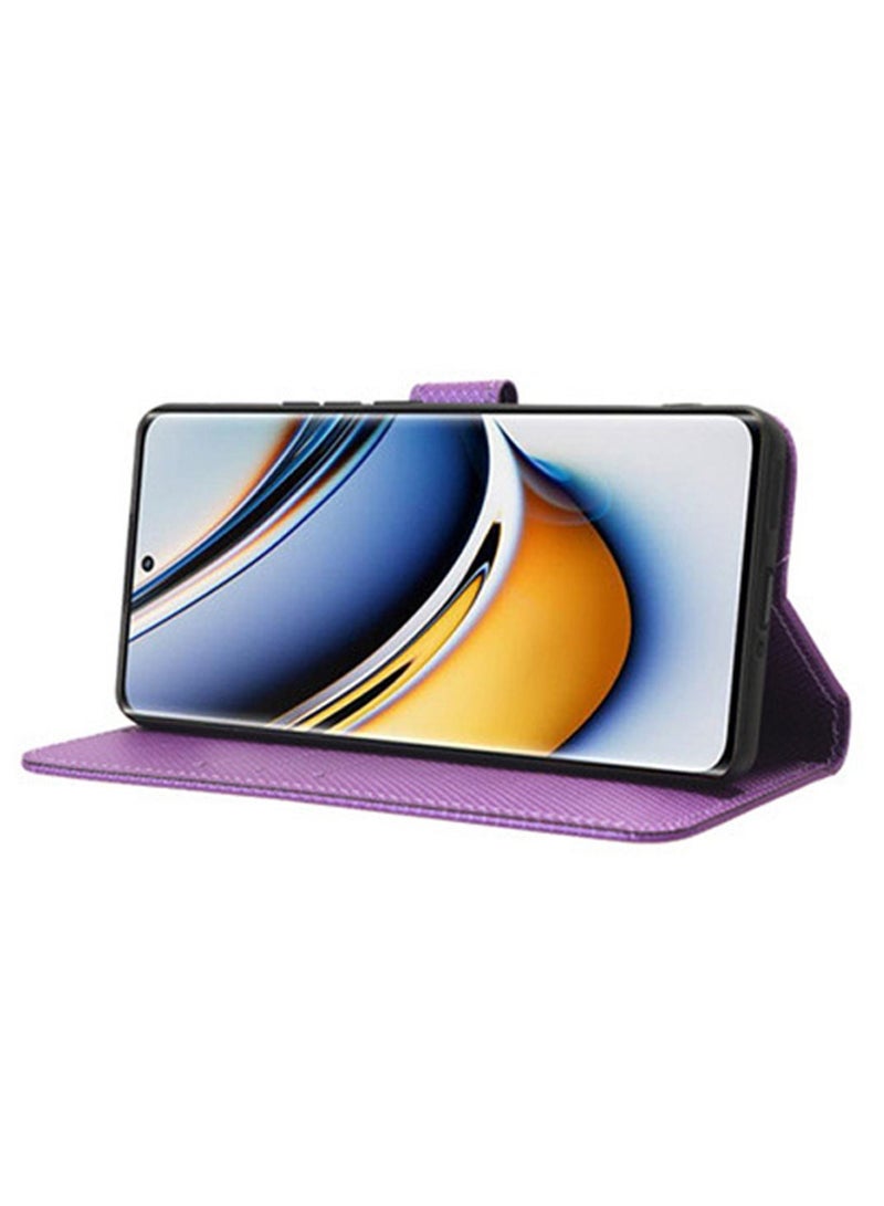 OPPO Realme 11 Pro 5G/Realme 11 Pro Plus 5G Wallet Case Stand PU Leather Magnetic Closure Ultra Slim Flip Shockproof Anti-Fingerprint Anti-Scratch And Anti-Drop Protection Back Cover Card Slots  - Image 4