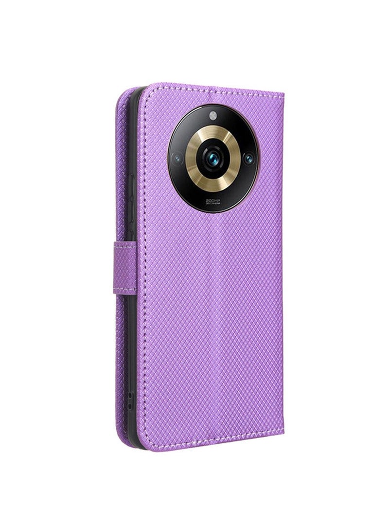 OPPO Realme 11 Pro 5G/Realme 11 Pro Plus 5G Wallet Case Stand PU Leather Magnetic Closure Ultra Slim Flip Shockproof Anti-Fingerprint Anti-Scratch And Anti-Drop Protection Back Cover Card Slots  - Image 2