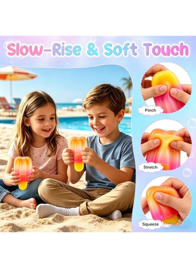 جيو آيس كريم squishy، لعبة حسية ناعمة، كرة تخفيف التوتر ببطء، لعبة مضادة للتوتر، squishies للأطفال والكبار، مناسبة للتوحد، هدايا لتخفيف التوتر - Image 2